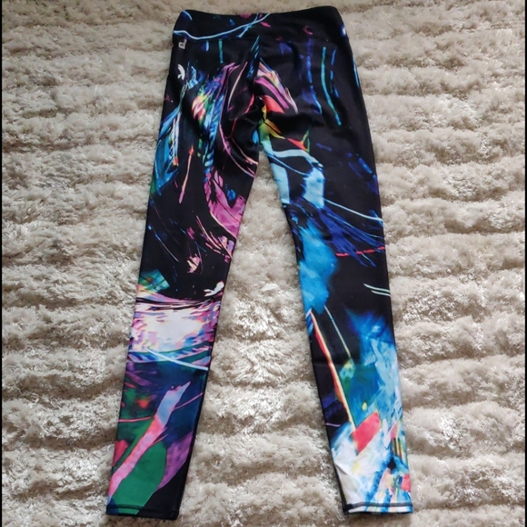 EUC High waisted full length colorful leggings - Picture 3 of 5